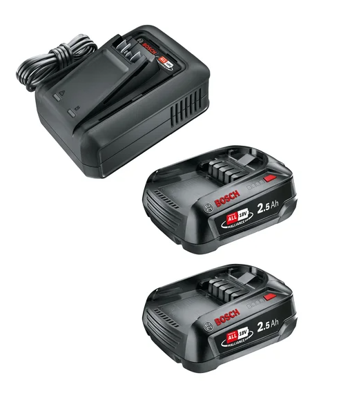 GARDENA 14914-20 Starter Kit QC AL 18V-44 + 2 x 2,5 Ah SoC Accu en acculader voor gereedschap 18 V 2.5 Ah Li-ion