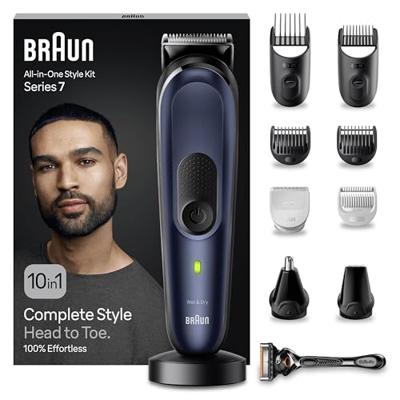 Braun MGK7410 Trimmer Blauw/Zwart Braun MGK7410 Trimmer Blauw/Zwart