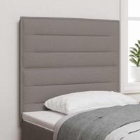 LED Hoofdbord met LED-striplichten Taupe 80 cm Polyester - thumbnail