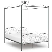 Hemelbedframe metaal grijs 140x200 cm - thumbnail