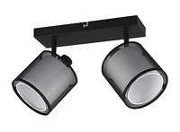 Trio Zwarte plafondlampBurton 2-lichts - 811400232 - thumbnail