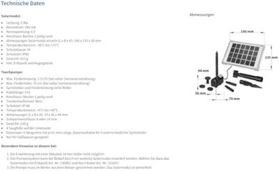 Esotec 101701 Rimini S Pompset op zonne-energie