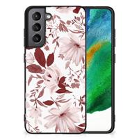 Kleurrijke Telefoonhoesje Samsung Galaxy S21FE Watercolor Flowers - thumbnail