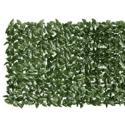 VidaXL Balkonscherm met donkergroene bladeren 200x100 cm VidaXL Balkonscherm met donkergroene bladeren 200x100 cm