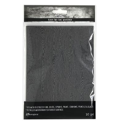 Ranger Ink Ranger • tim holtz distress halloween woodgrain cardstock black 10sheets