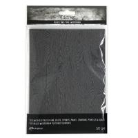 Ranger Ink Ranger • tim holtz distress halloween woodgrain cardstock black 10sheets - thumbnail