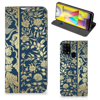 Samsung Galaxy M31 Smart Cover Beige Flowers Samsung Galaxy M31 Smart Cover Beige Flowers