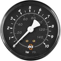 SKS Pompd manometer 80mm 10 bar zw - thumbnail