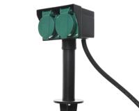 tuinsteker 2-voudig EU DecorisTuinspies 2 l10.3b7h35cm zwart Decoris - Decoris - thumbnail