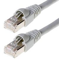 Telegärtner 100008826 RJ45 Netwerkkabel, patchkabel CAT 6A S/FTP 7.50 m Grijs Vlambestendig, Snagless, Pair afscherming, Afgeschermd (dubbel), Halogeenvrij, UL - thumbnail