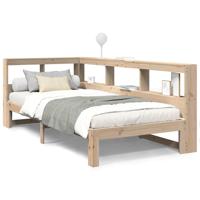 Bed met boekenkast zonder matras massief grenenhout 75x190 cm - thumbnail