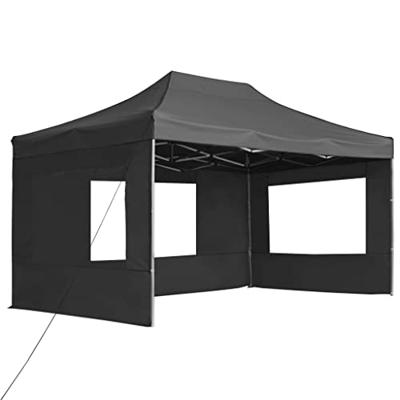 VidaXL Partytent inklapbaar met wanden 4,5x3 m aluminium antraciet