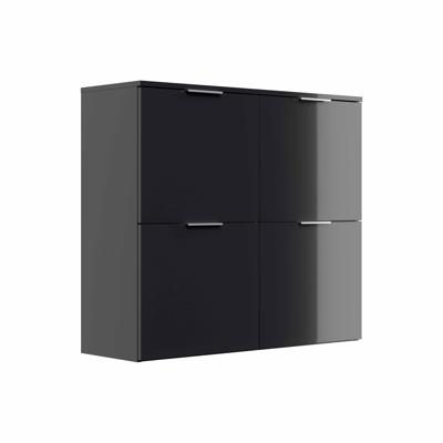 Schoenenkast Moon Hoogglans Grafiet 93 cm Schoenenkast Moon Hoogglans Grafiet 93 cm