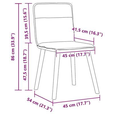 Eetkamerstoelen 4 st stof wolk grijs