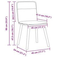 Eetkamerstoelen 4 st stof donkergroen - thumbnail