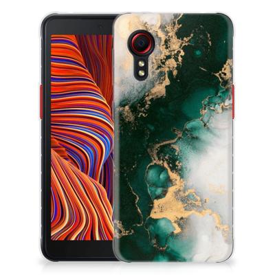 TPU Siliconen Hoesje voor Samsung Galaxy Xcover 5 Marmer Groen TPU Siliconen Hoesje voor Samsung Galaxy Xcover 5 Marmer Groen
