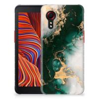 TPU Siliconen Hoesje voor Samsung Galaxy Xcover 5 Marmer Groen - thumbnail