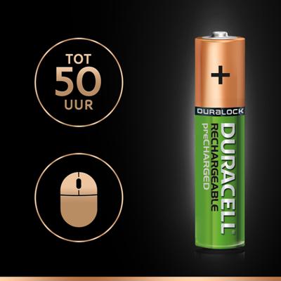 Duracell Stay Charged oplaadbare batterijen AAA (4 stuks)