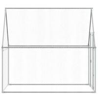 VidaXL Kippenhok 200x100x190 cm gegalvaniseerd staal zilverkleurig - thumbnail