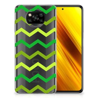 Xiaomi Poco X3 | Poco X3 Pro | TPU bumper | Zigzag Groen
