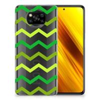 Xiaomi Poco X3 | Poco X3 Pro | TPU bumper | Zigzag Groen - thumbnail