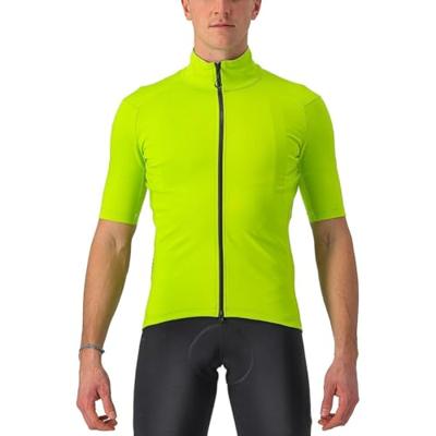 Castelli Perfetto RoS 2 Wind korte mouw fietsshirt groen/geel heren XL