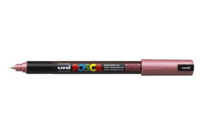 Uni-Posca Posca marker, afm pc-1mr, lijndikte 0,7 mm, extra-fijn, rood metallic, 1 stuk