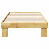Bedframe zonder matras 90x200 cm massief hout eiken - thumbnail