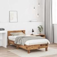 Bedframe met hoofdeinde Oud hout 90 x 190 cm Bewerkt hout - thumbnail