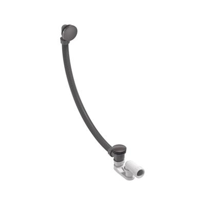 Badoverloopset MAY Incl. Sifon Geborsteld Carbon Black PVD Badoverloopset MAY Incl. Sifon Geborsteld Carbon Black PVD