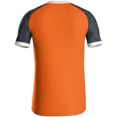 JAKO 4224 Shirt Iconic Km - Fluo Oranje/Zwart - XXL