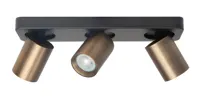 Highlight Spot Oliver 3 lichts balk brons zwart - thumbnail