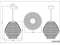 Trio Moderne HanglampPetty met kristal 35cm - R30451906 - thumbnail