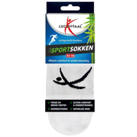 Lucovitaal Sportsokken Bamboe 43-46 Wit - thumbnail