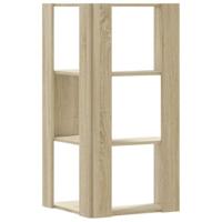 Boekenkast 3-laags hoek 50x50x102 cm bewerkt hout sonoma eiken - thumbnail