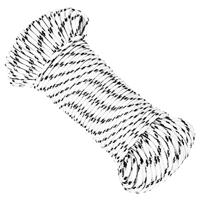 VidaXL Boottouw gevlochten 5 mmx50 m polyester wit - thumbnail