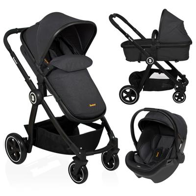 Baninni Kinder-/wandelwagen Otto 3in1 zwart BNST028-DSBK Baninni Kinder-/wandelwagen Otto 3in1 zwart BNST028-DSBK