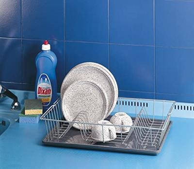 Metaltex colonia afdruiprek 48x30 cm zilver/grijs