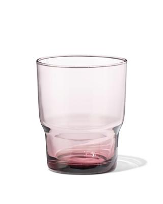 HEMA Waterglas 300ml glas bordeauxrood (roze)