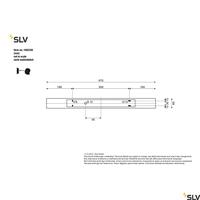 SLV Led armatuurArlina 67cm Up - Down metaalgrijs - 1002239 - thumbnail