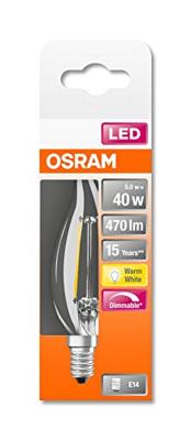 OSRAM HOMELIGHTING 4058075434561 LED-lamp Energielabel E (A - G) E14 Kaars windlicht 4 W = 40 W Warmwit (Ø x l) 35 mm x 119 mm 1 stuk(s) OSRAM HOMELIGHTING 4058075434561 LED-lamp Energielabel E (A - G) E14 Kaars windlicht 4 W = 40 W Warmwit (Ø x l) 35 mm x 119 mm 1 stuk(s)