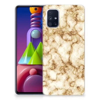 Samsung Galaxy M51 | TPU | Siliconen hoesje | Marmer Goud