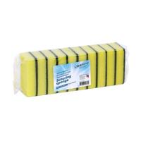 Schuurspons cleaninq 100x70mm gl/gr 10st | 50 stuks - thumbnail