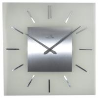 NeXtime NE-3148 Wandklok 40 X 40 Cm, Melkglas, &apos;Stripe Square&apos; Radio Controlled - thumbnail