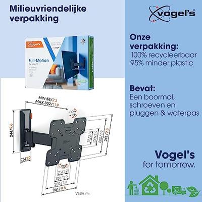 Vogels TVM 3225 Draaibare tv-beugel TV beugel Zwart - thumbnail