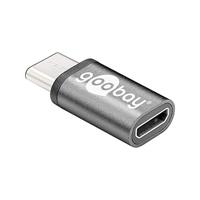 Goobay USB-C naar USB-micro adapter zwart - 9550410 - thumbnail
