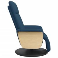 Fauteuil verstelbaar met voetensteun stof blauw - thumbnail