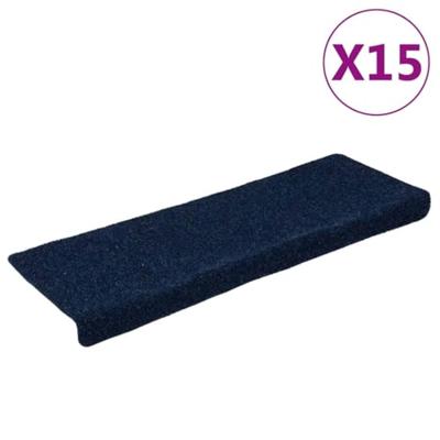 VidaXL Trapmatten 15 st 65x21x4 cm naaldvilt blauw