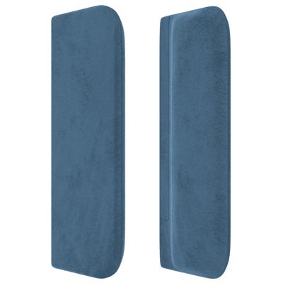 Boxspring met matras fluweel donkerblauw 180x200 cm