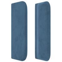 Boxspring met matras fluweel donkerblauw 100x200 cm - thumbnail